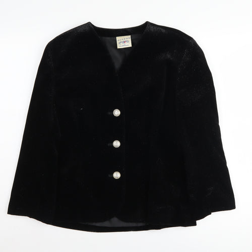 Alexon Women's Black Velvet Suit Jacket Size 10