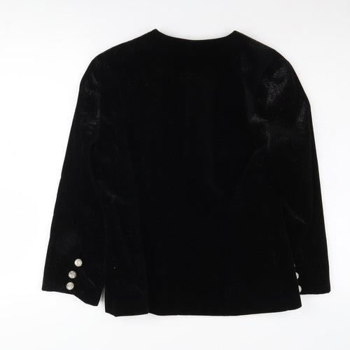 Alexon Women's Black Velvet Suit Jacket Size 10
