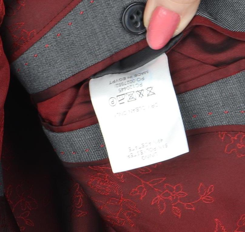 Pierre Cardin Men's Grey Blazer, Regular Fit, Size 42R