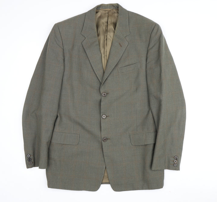 DAKS Men’s Green Check Wool Blazer, Size 38