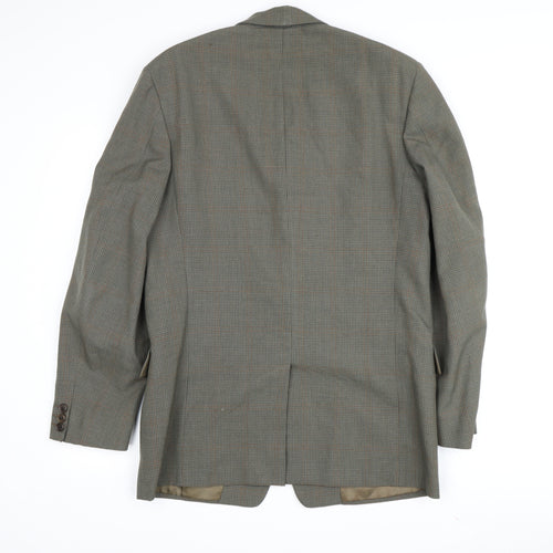 DAKS Men’s Green Check Wool Blazer, Size 38