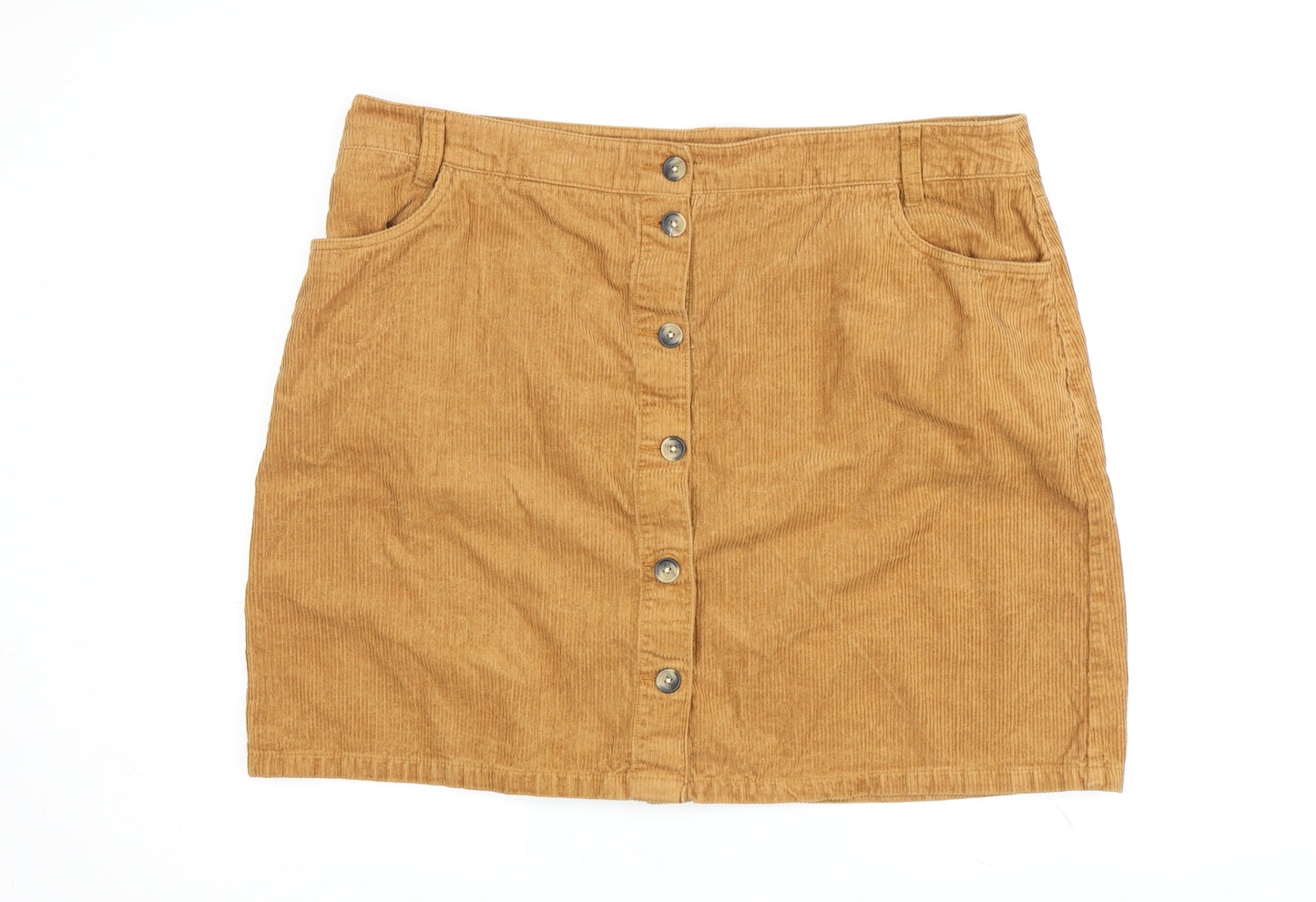 Roman Women's Brown Corduroy Mini Skirt Size 18 Casual