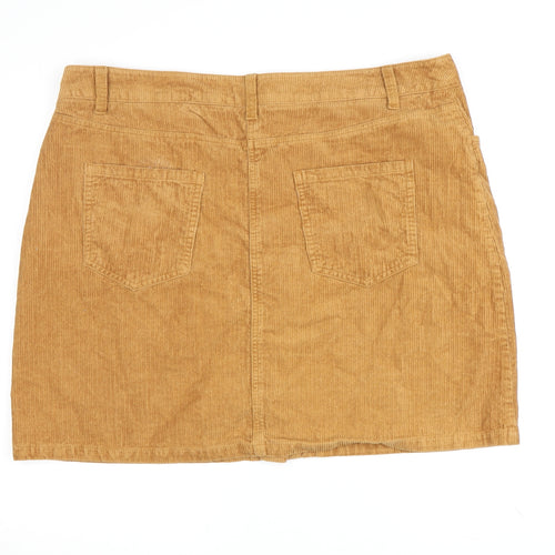 Roman Women's Brown Corduroy Mini Skirt Size 18 Casual