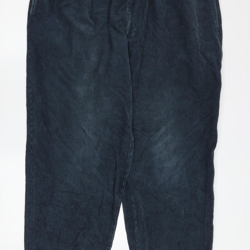 BHS Men's Blue Corduroy Trousers Size 38