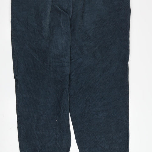 BHS Men's Blue Corduroy Trousers Size 38