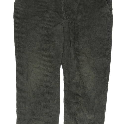 Greenwoods Men's Green Corduroy Trousers
