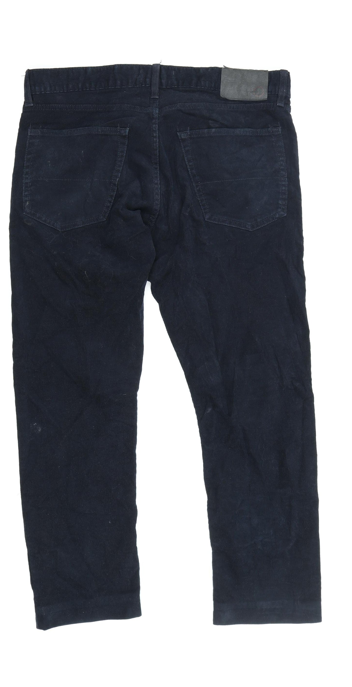 Marks and Spencer Men's Black Slim Corduroy Trousers
