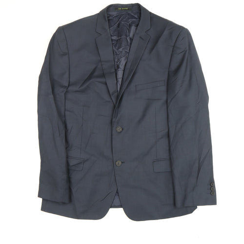 Ted Baker Men's Grey Blazer, Single-Breasted, Size 42S
