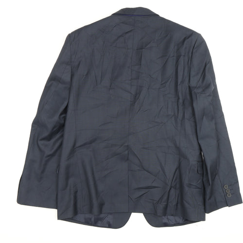 Ted Baker Men's Grey Blazer, Single-Breasted, Size 42S