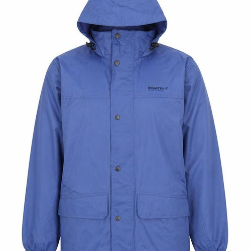 Regatta Men's Blue Waterproof Hooded Jacket, Size S