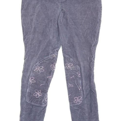 Joules Women's Blue Floral Jogger Trousers - Size 8