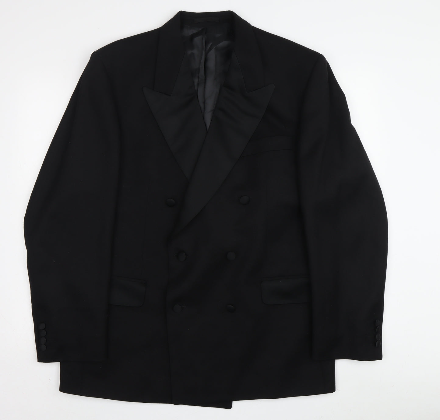 Magee Men's Black Wool Tuxedo Blazer 6-Button Size 42R