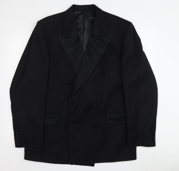 Magee Men's Black Wool Tuxedo Blazer 6-Button Size 42R