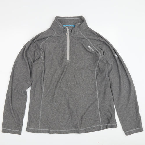 Regatta Women's Grey Henley Sweatshirt Size 14 Outdoor