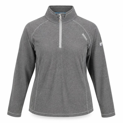 Regatta Women's Grey Henley Sweatshirt Size 14 Outdoor