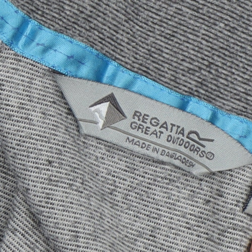 Regatta Women's Grey Henley Sweatshirt Size 14 Outdoor