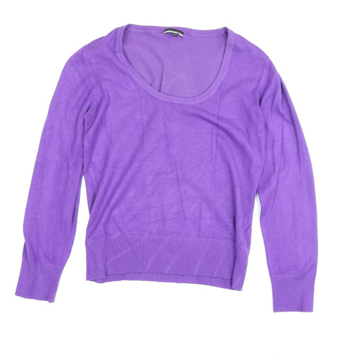 Austin Reed Women’s Purple Scoop Neck Wool Blend Jumper M