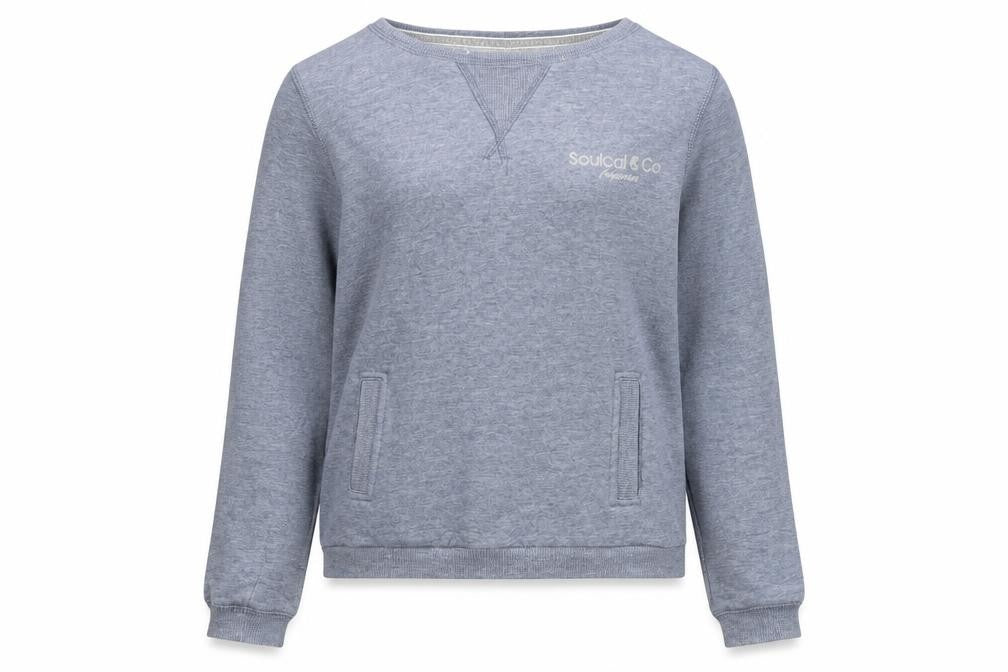 Front view of SoulCal Women's Blue Pullover Sweatshirt, size 8