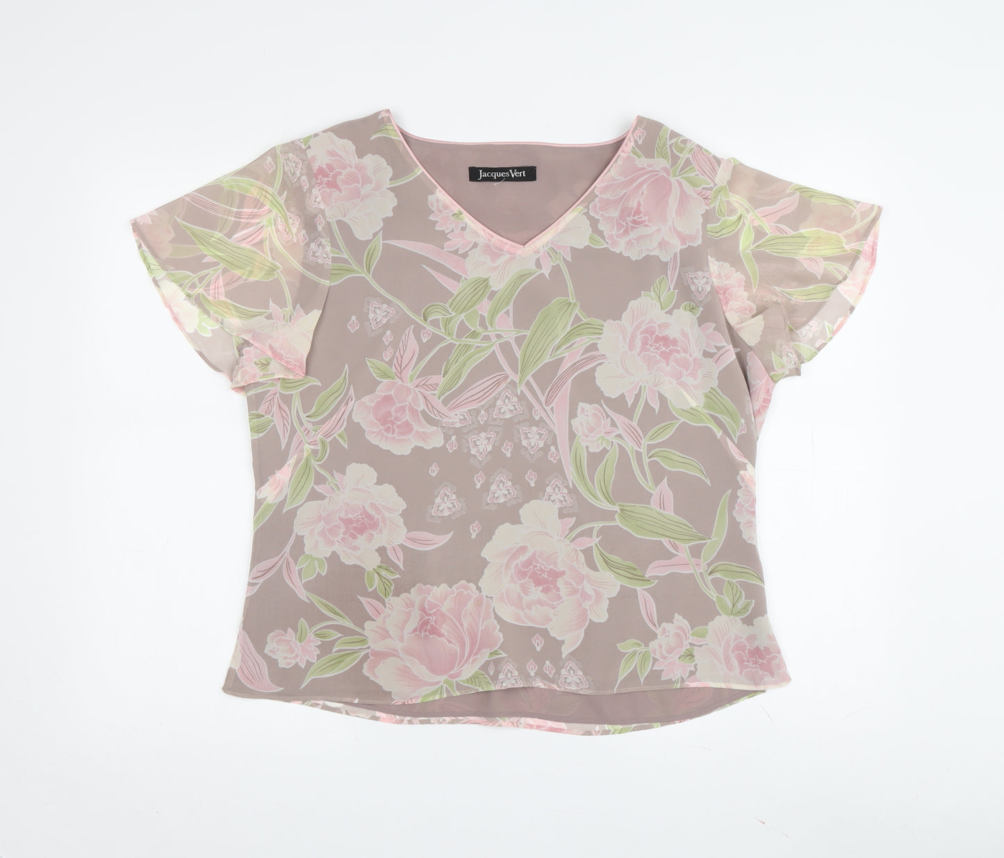 Jacques Vert Women's Floral Blouse, Size 14, Multicoloured