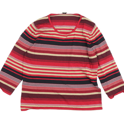 Viyella Women's Multicoloured Striped T-Shirt L