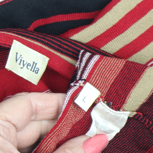 Viyella Women's Multicoloured Striped T-Shirt L