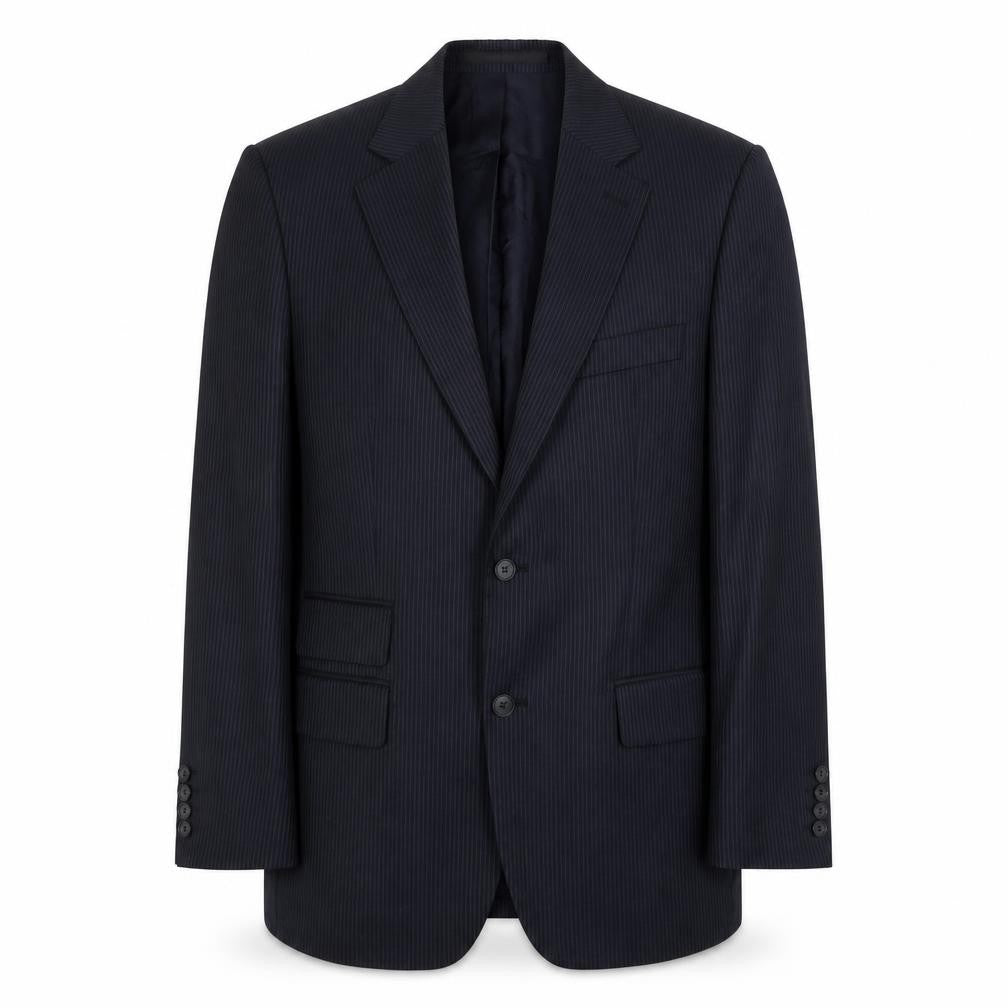 Jeff Banks Men's Black Pinstripe Blazer, Size 38R