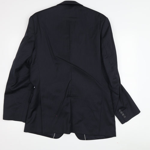 Jeff Banks Men's Black Pinstripe Blazer, Size 38R