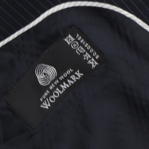 Jeff Banks Men's Black Pinstripe Blazer, Size 38R