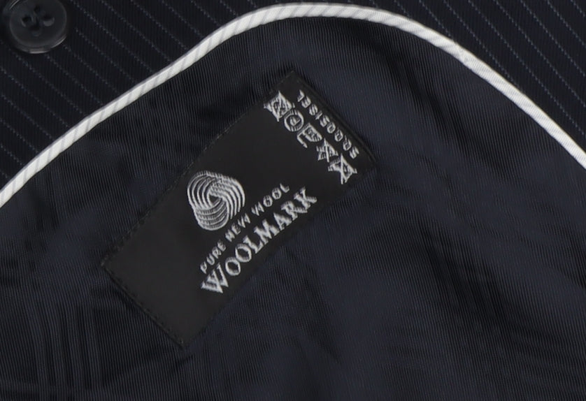 Jeff Banks Men's Black Pinstripe Blazer, Size 38R