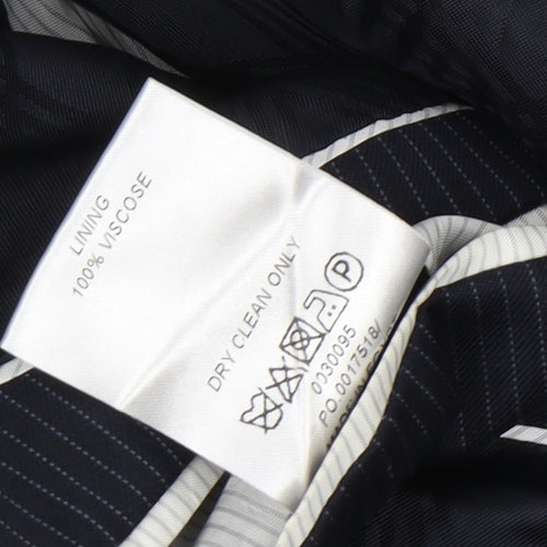 Jeff Banks Men's Black Pinstripe Blazer, Size 38R