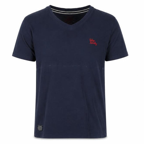 Tokyo Laundry Men's V-Neck Blue T-Shirt, Medium, Jersey Cotton