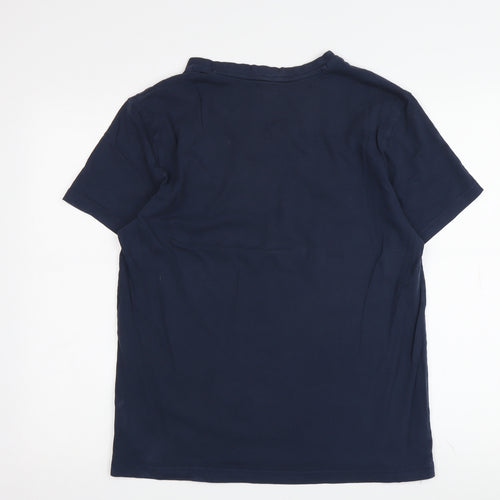 Tokyo Laundry Men's V-Neck Blue T-Shirt, Medium, Jersey Cotton