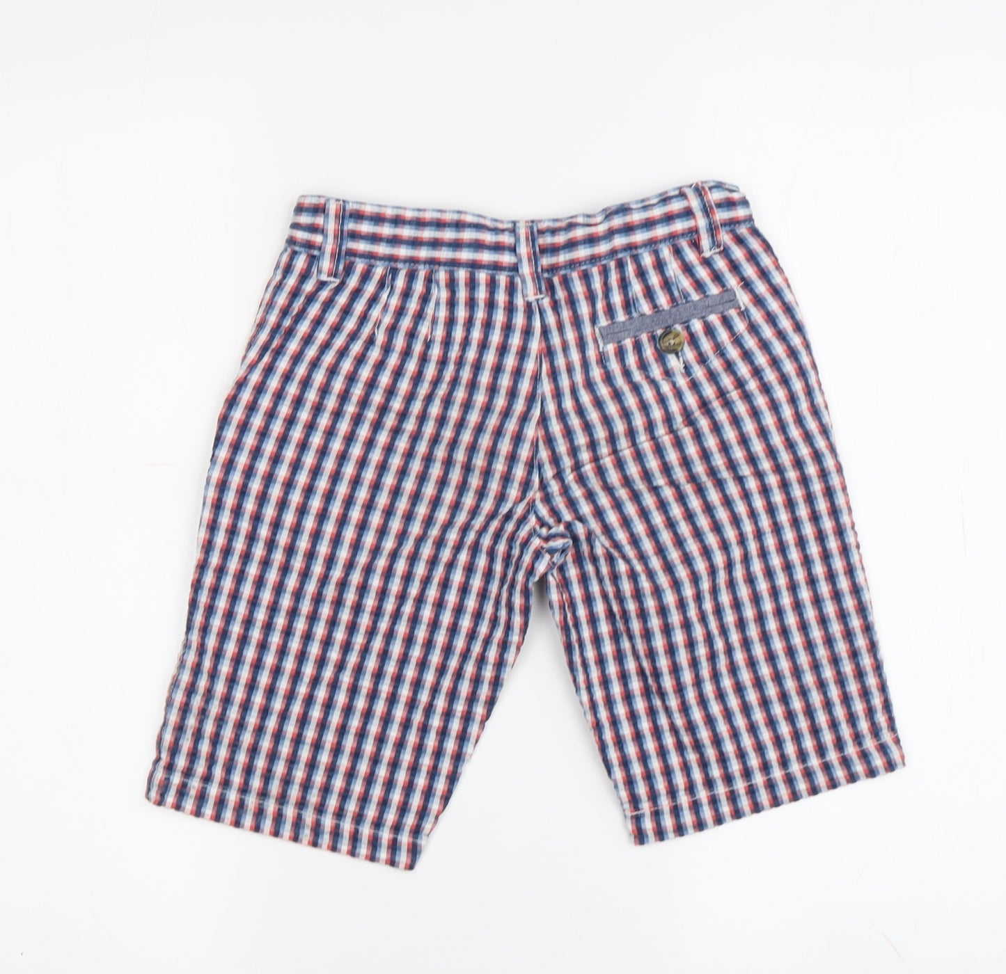 Tommy Hilfiger Boys Multicoloured Checked Chino Shorts 7 Years