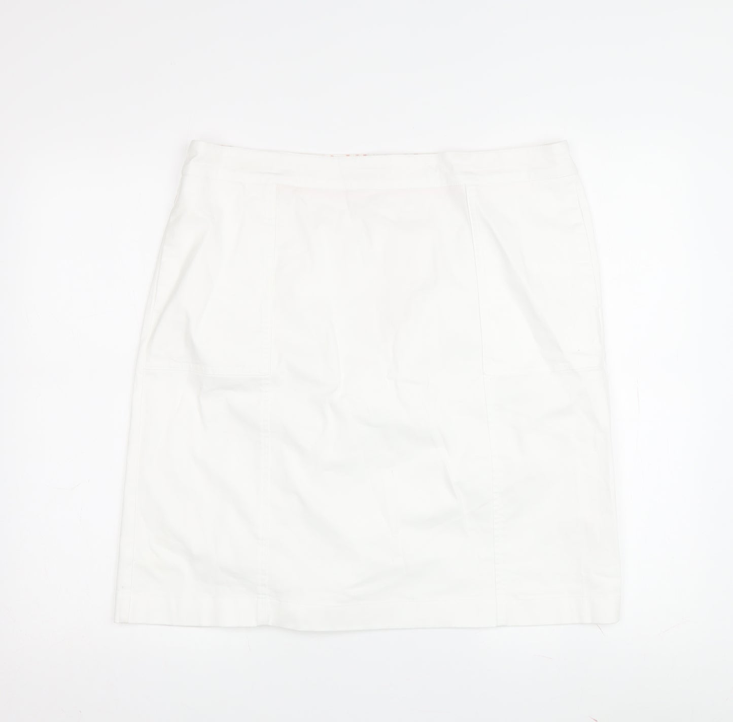 Boden Women's White Pencil Skirt, Size 14 Plus