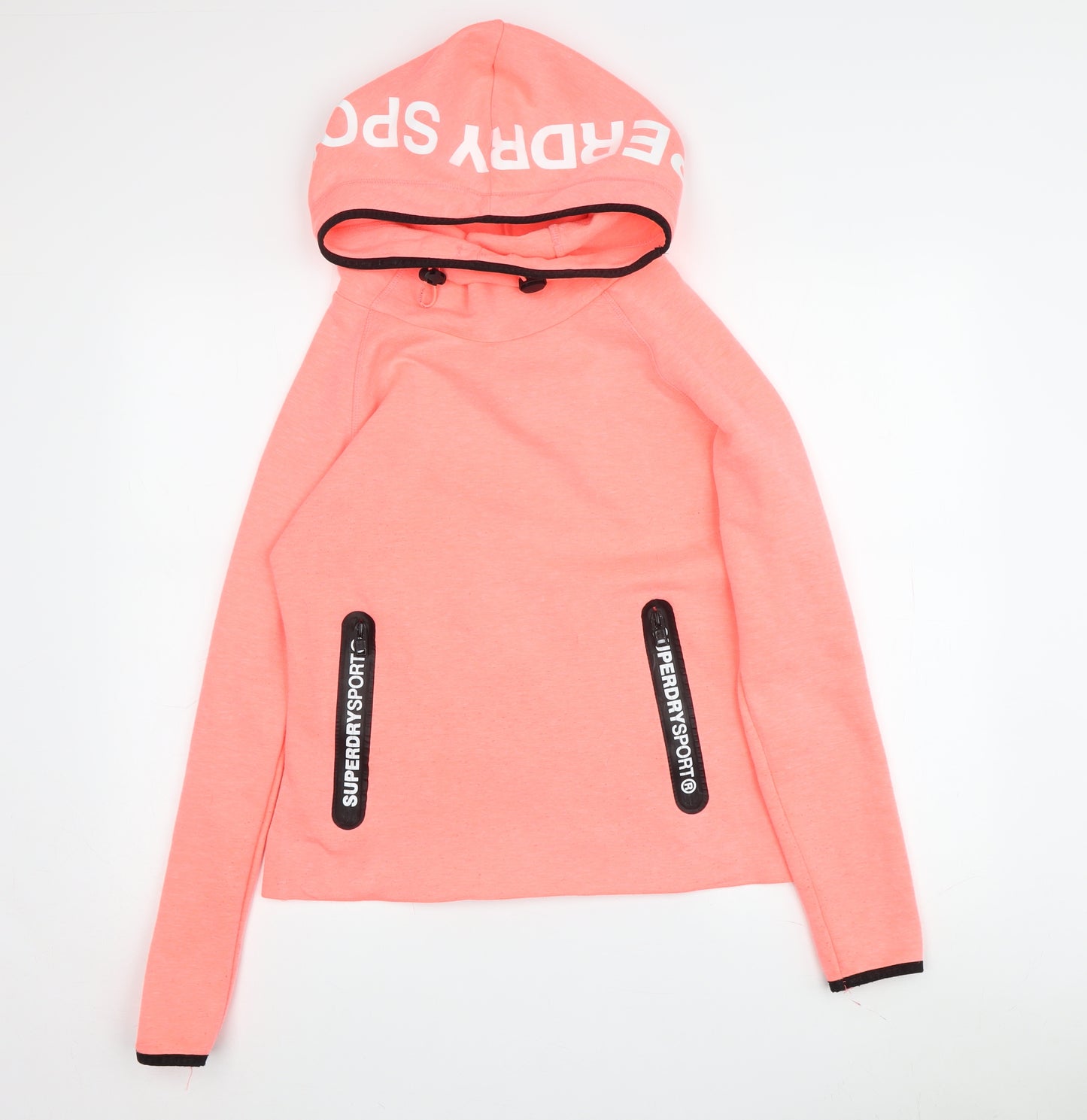 Superdry Women's Pink Hoodie, Size S, Activewear Pullover