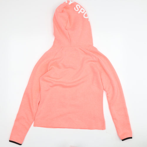Superdry Women's Pink Hoodie, Size S, Activewear Pullover