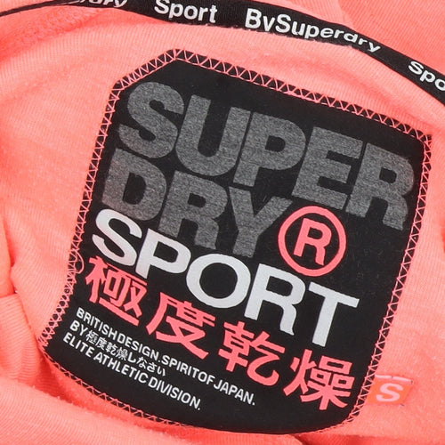 Superdry Women's Pink Hoodie, Size S, Activewear Pullover