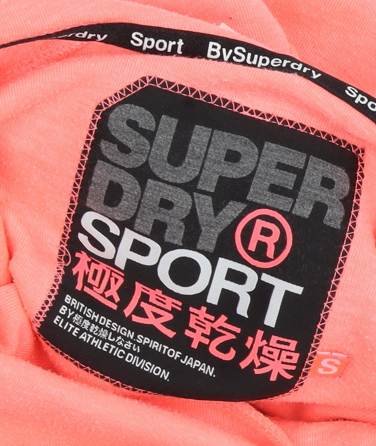 Superdry Women's Pink Hoodie, Size S, Activewear Pullover