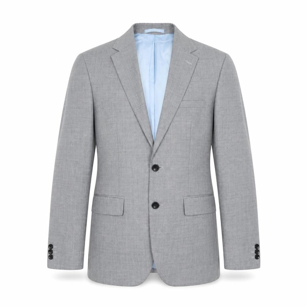 Front view of Moss London Men’s Grey Slim Fit Blazer, size 38L