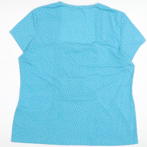 Windsmoor Women's Blue Polka Dot Blouse, Size L