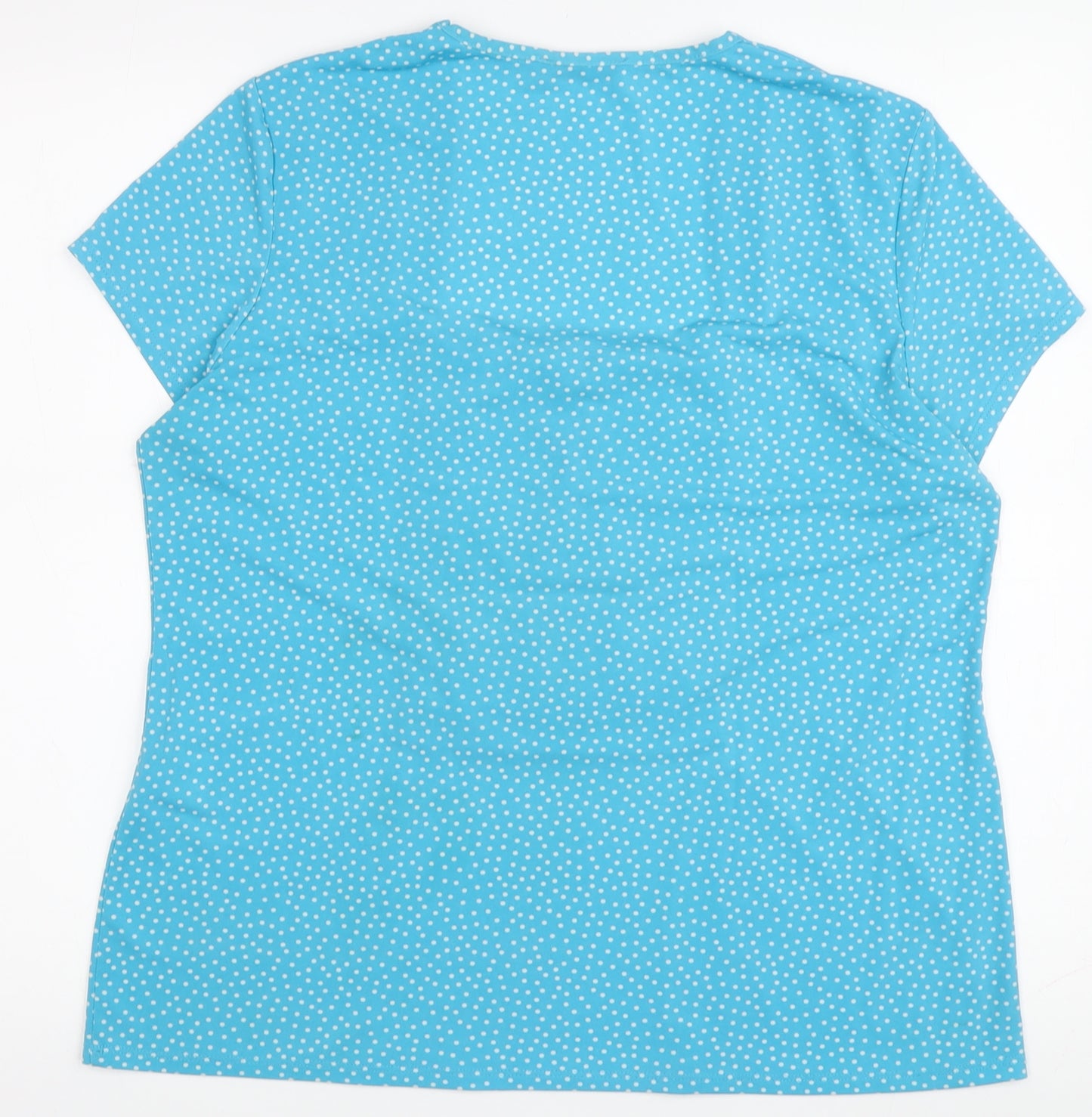 Windsmoor Women's Blue Polka Dot Blouse, Size L