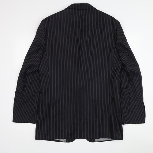 Ben Sherman Men's Black Single Breasted Wool Blazer Jacket Size 38 Regular