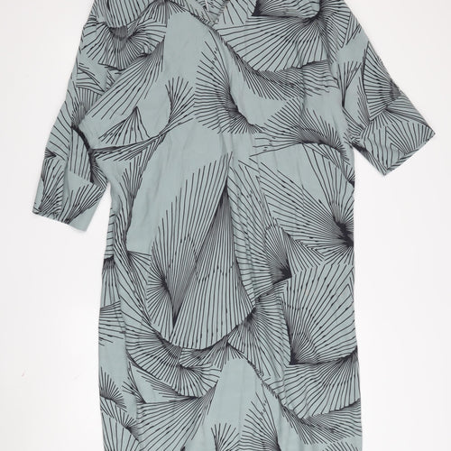 Jigsaw Women's Grey Geometric V-Neck Shift Dress S