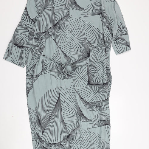 Jigsaw Women's Grey Geometric V-Neck Shift Dress S