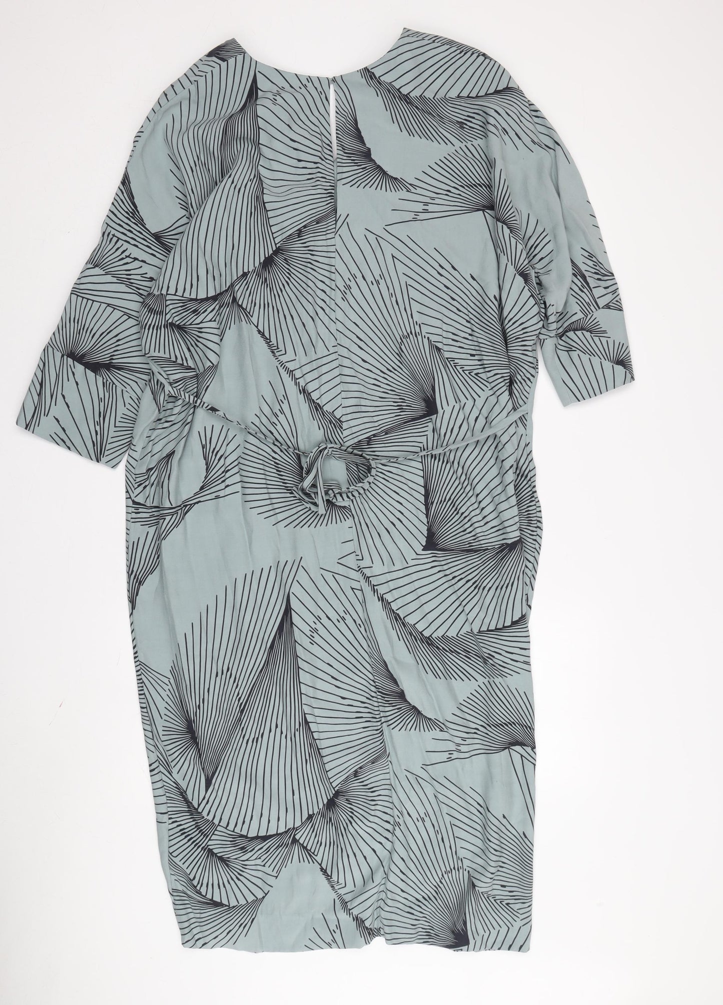 Jigsaw Women's Grey Geometric V-Neck Shift Dress S