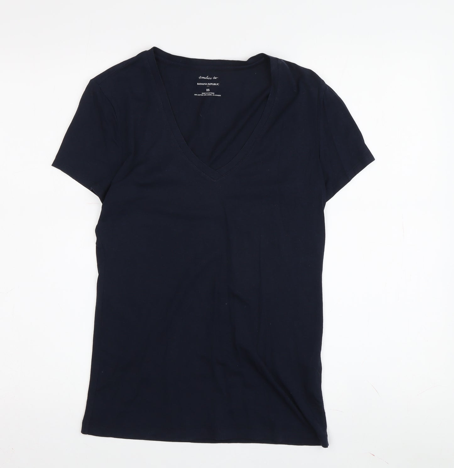 Banana Republic Women's Black XS Basic V-Neck T-Shirt