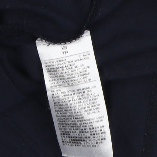 Banana Republic Women's Black XS Basic V-Neck T-Shirt