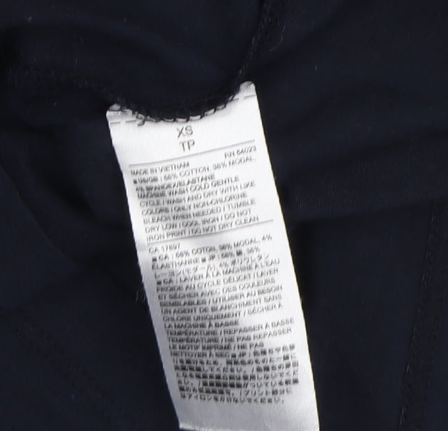 Banana Republic Women's Black XS Basic V-Neck T-Shirt