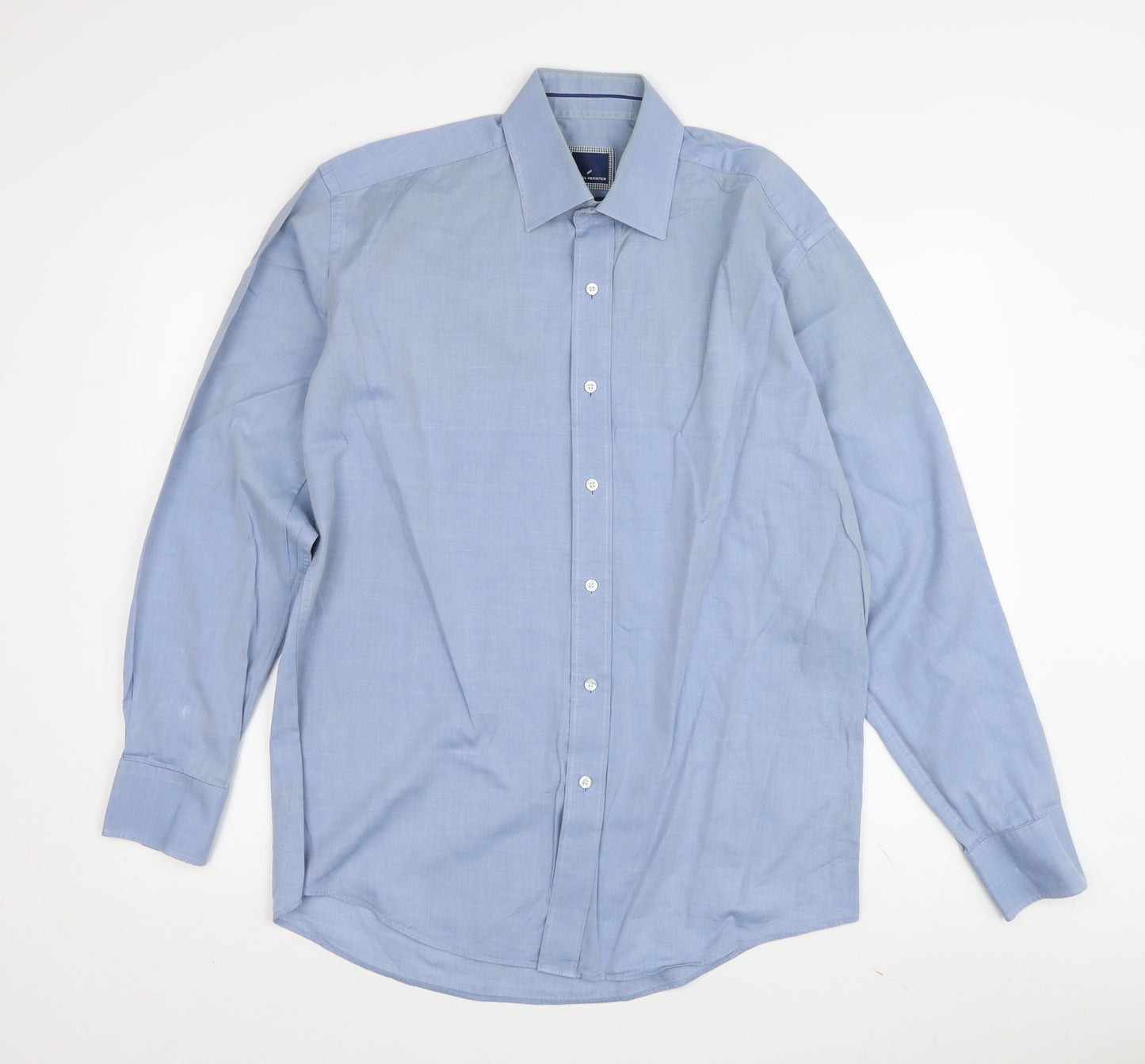 Daniel Hechter Men's Blue Cotton Dress Shirt 15.5
