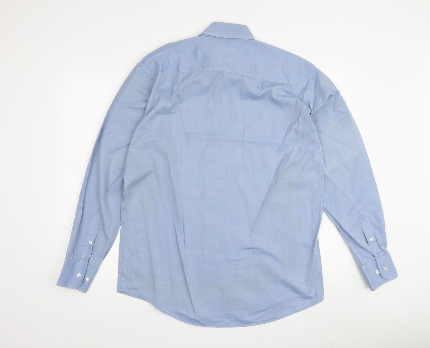 Daniel Hechter Men's Blue Cotton Dress Shirt 15.5